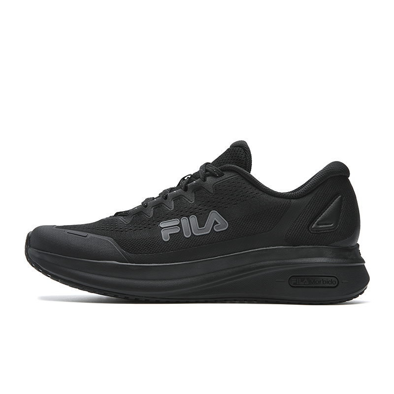 FILA Fila Rouyun 4 4.0 RUN road running fashion simple classic sports fitness versatile comfortable thick sole shock-absorbing wear-resistant breathable and lightweight low-top casual training urban commuting running shoes men's black