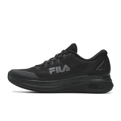 FILA Fila Rouyun 4 4.0 RUN road running fashion simple classic sports fitness versatile comfortable thick sole shock-absorbing wear-resistant breathable and lightweight low-top casual training urban commuting running shoes men's black