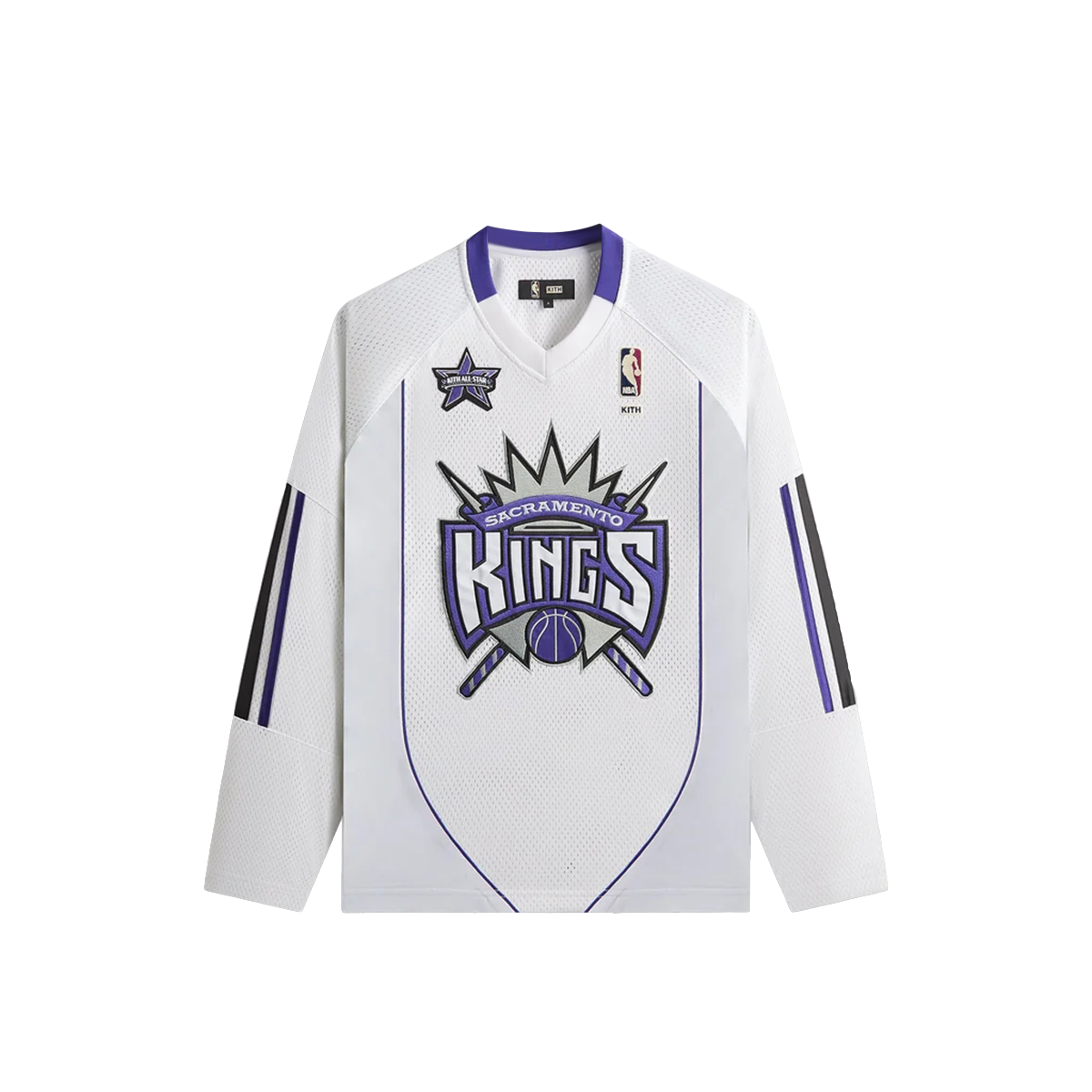 Мужская футболка KITH KITH × NBA Samuel V (бело-фиолетовая)