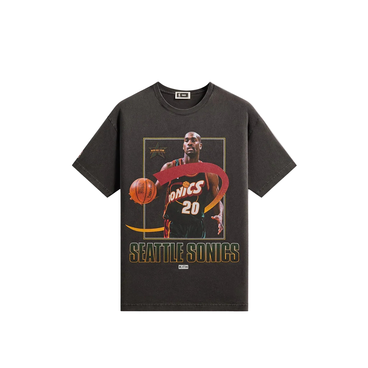 Мужская футболка KITH × NBA Gary Payton (черная)
