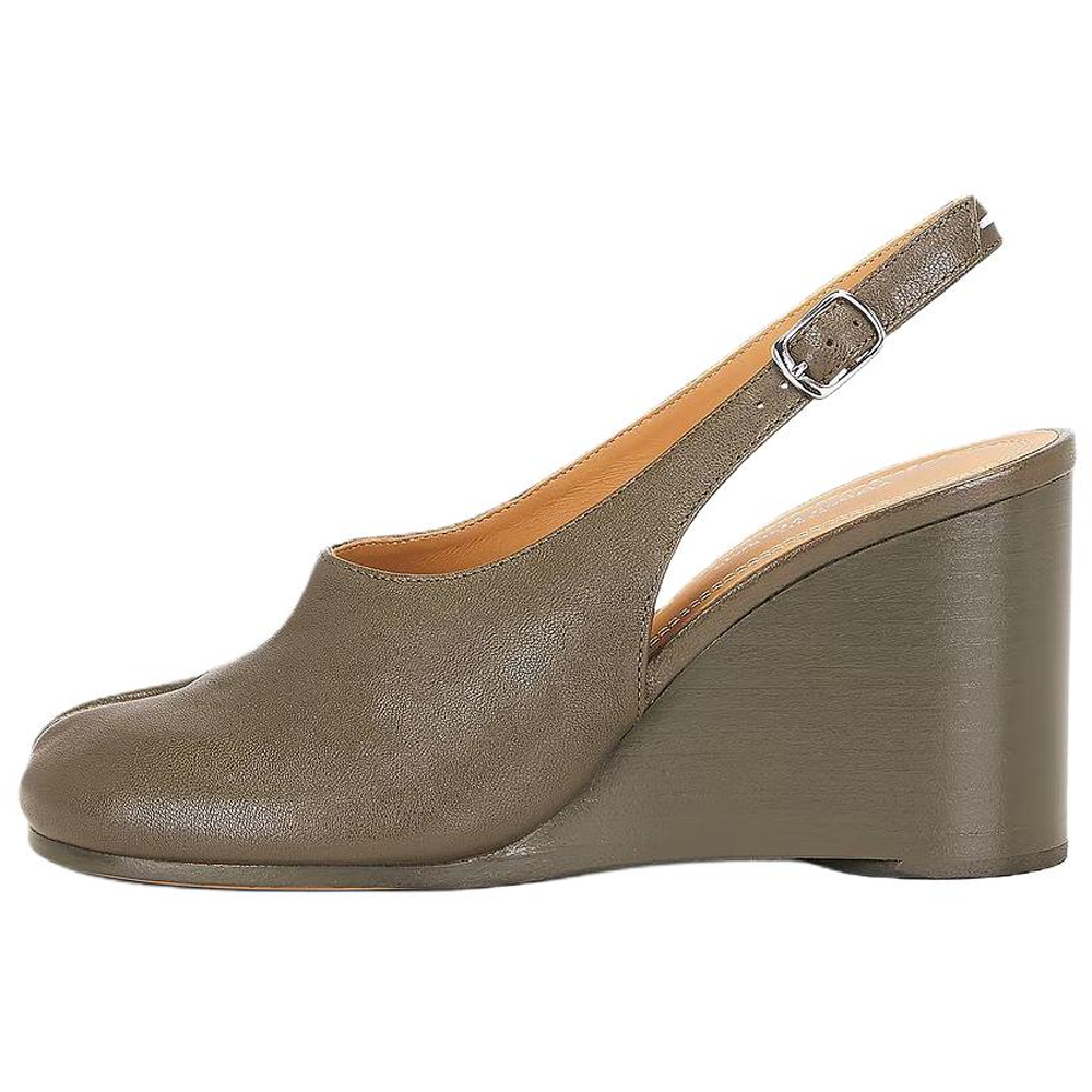Женские туфли Maison Maison Margiela Tabi 9cm (коричневые)