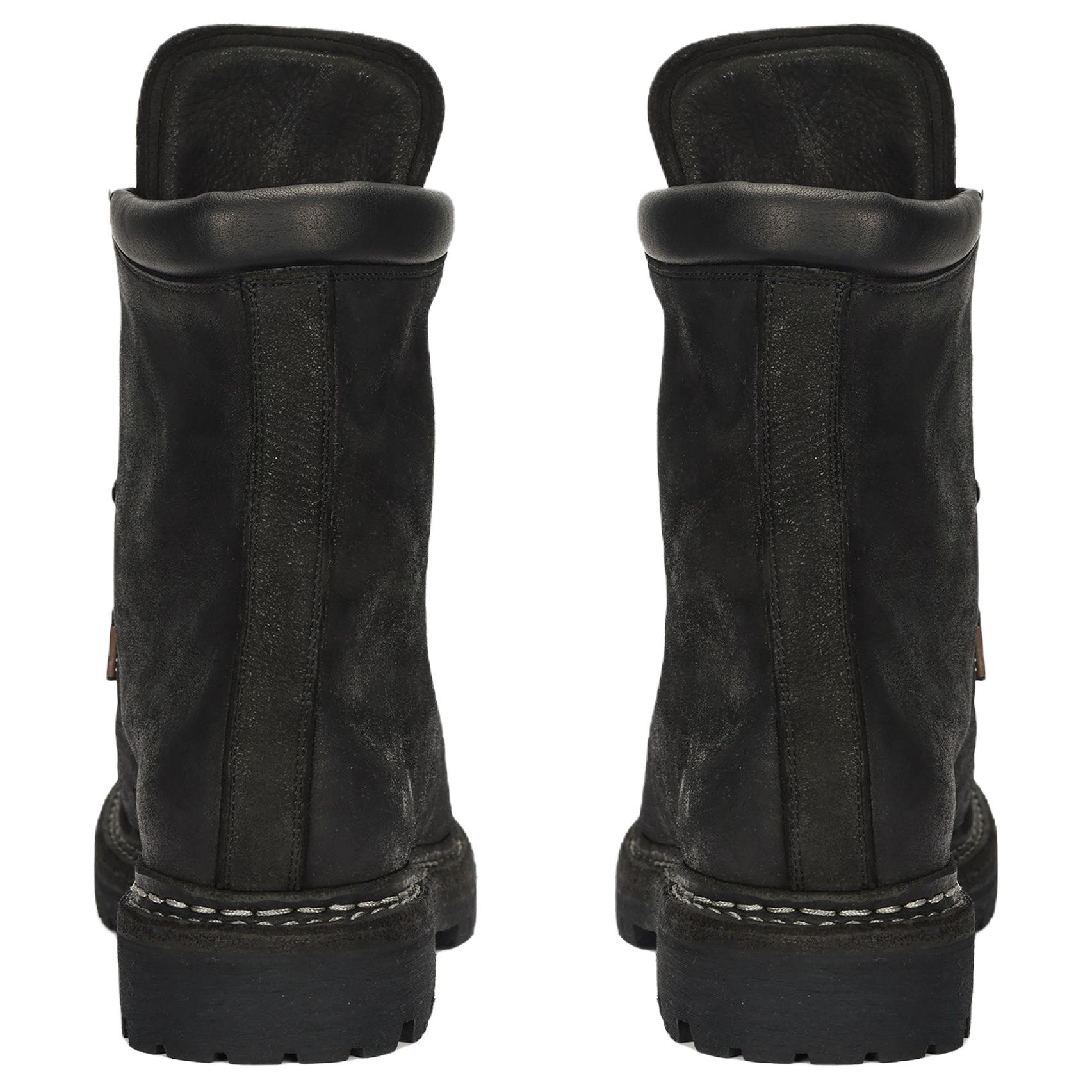 GUIDI 20 Hiking Cow Leather Ankle Boots Men's Black