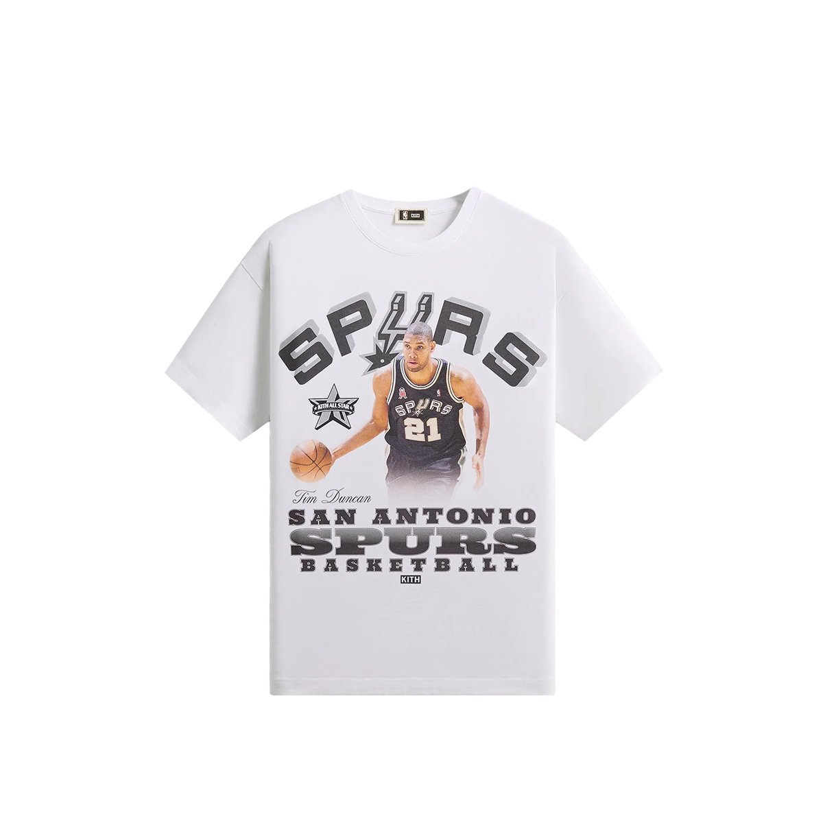 Мужская футболка KITH × NBA T (белая с принтом)
