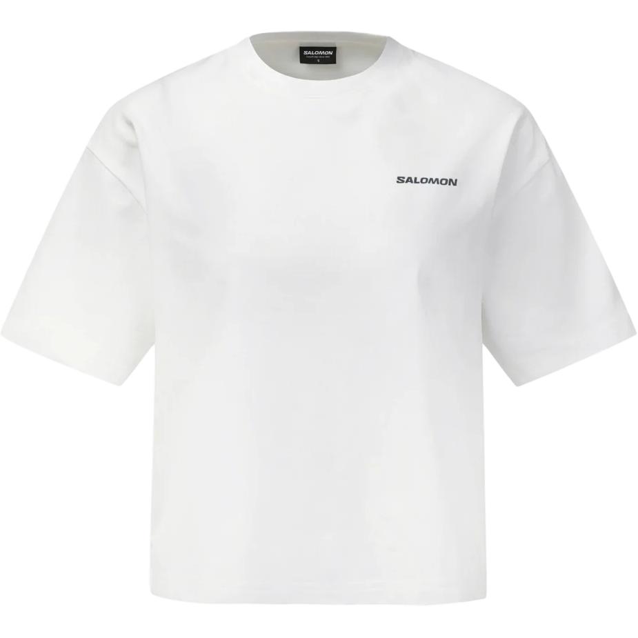 Женская футболка Salomon Lettering Oversized (белая)