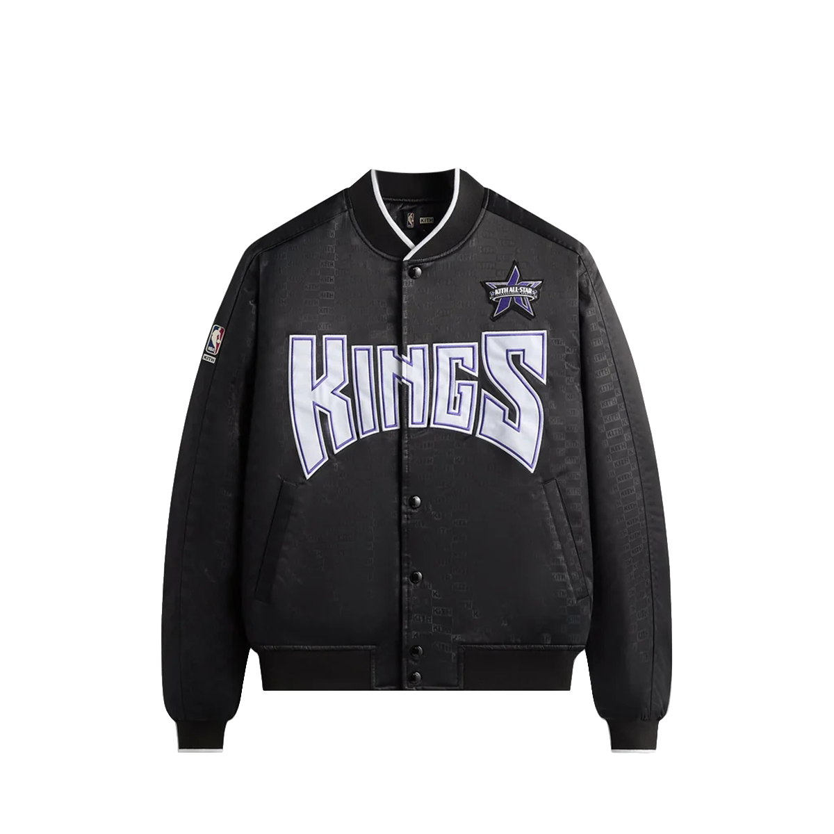 Мужская куртка KITH x NBA Sacramento Kings Bomber (черная)