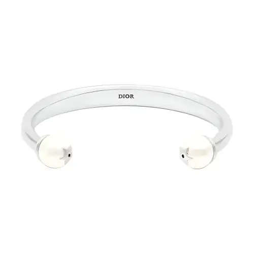 DIOR 925 Sterling Silver Resin Bangles Women's