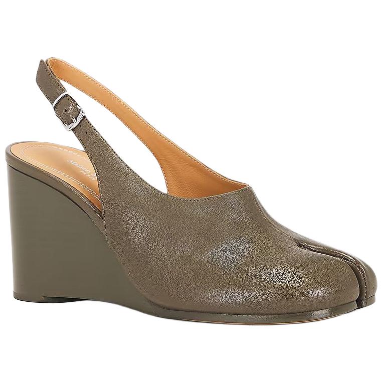 Женские туфли Maison Margiela Tabi 9cm (коричневые) — фото 4