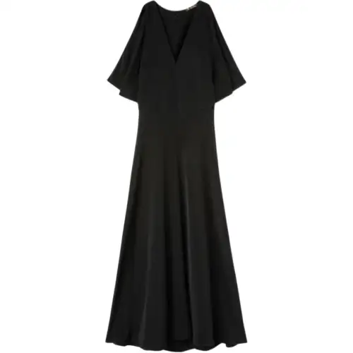 Loro Piana Milena Dress Short Sleeved Dress Women's Black