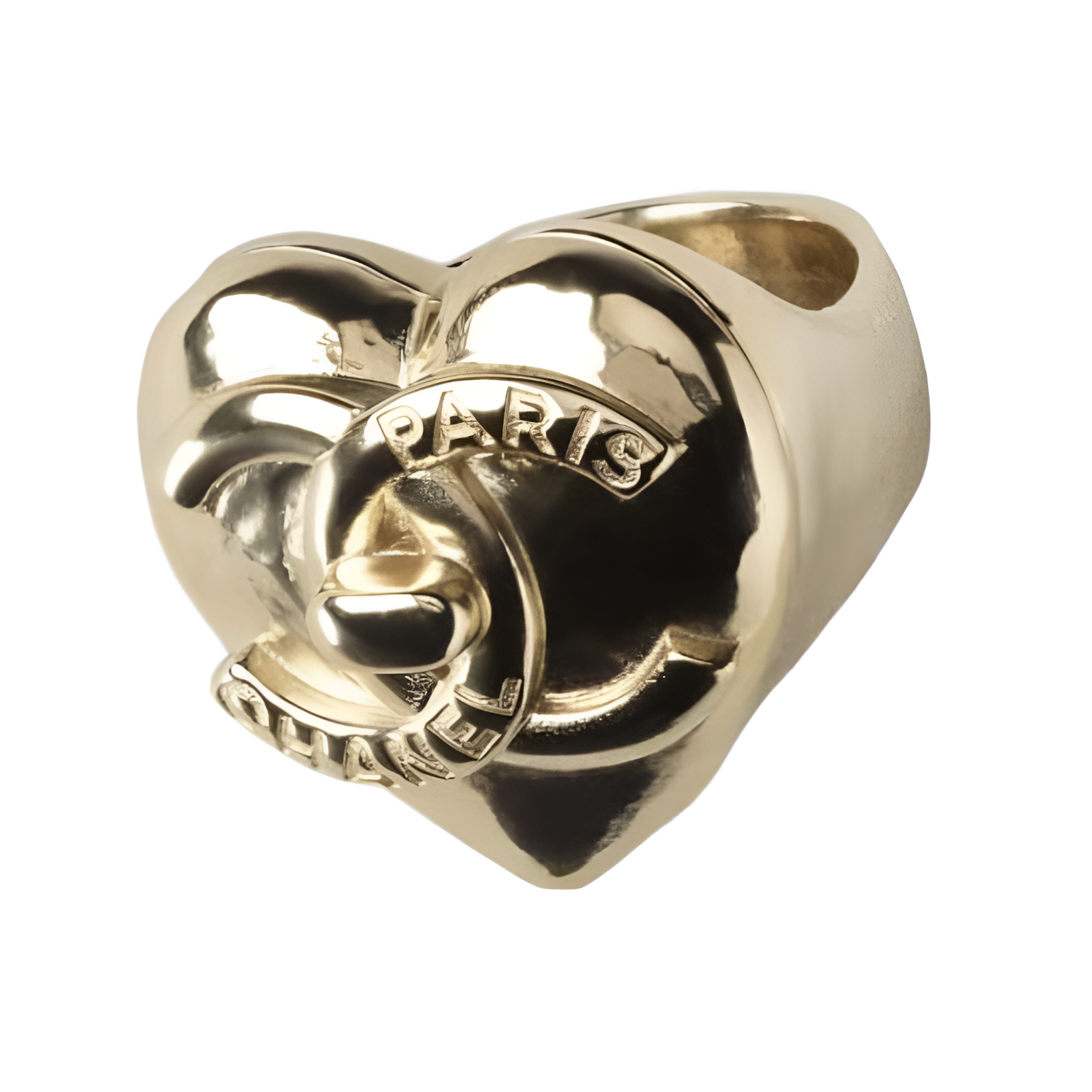 Женское кольцо Chanel Сердце (серебристое)