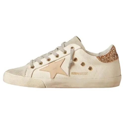 Golden Goose Super Star LTD Cow Leather Low top Skateboard Shoes Women's White