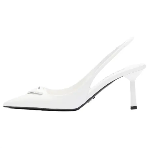 PRADA 75mm Leather Slingback Pumps