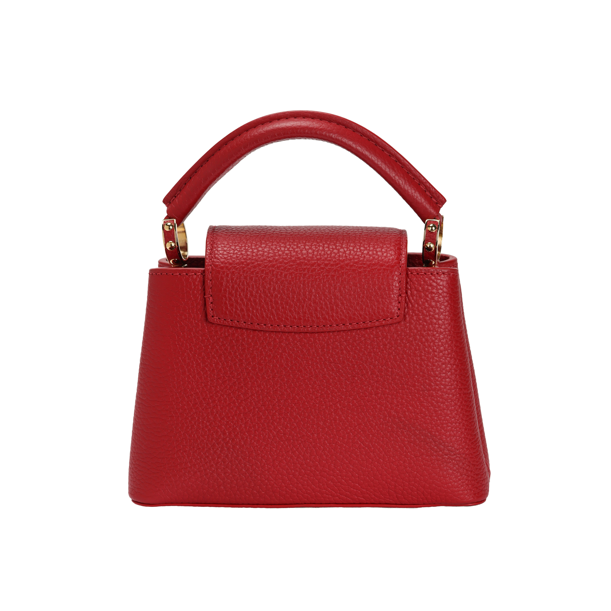 Женская сумка Louis Vuitton Capucines Mini (красная) — фото 8