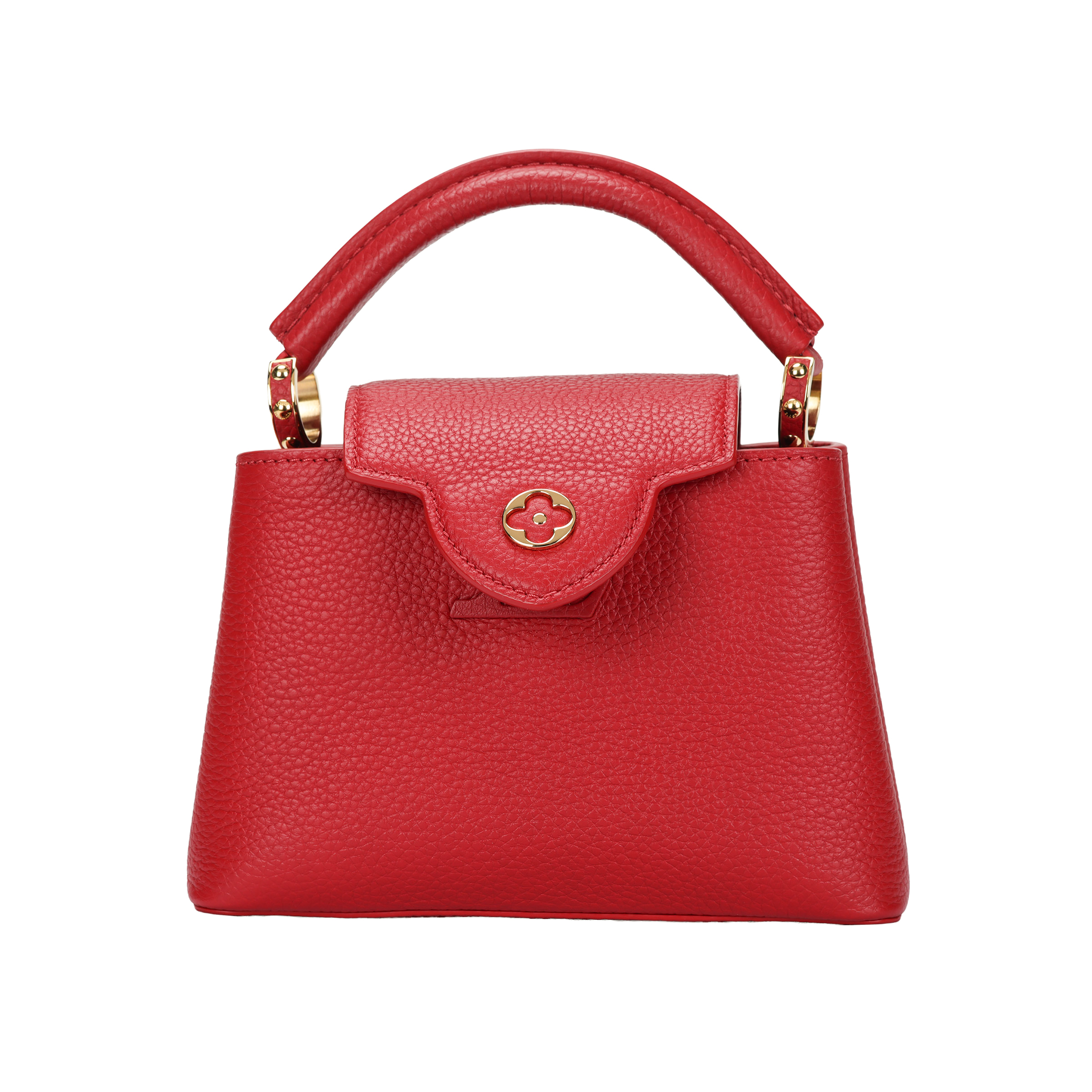 Женская сумка Louis Vuitton Capucines Mini (красная) — фото 6