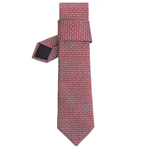 HERMES Tie 7 Ties Men's Dark Red