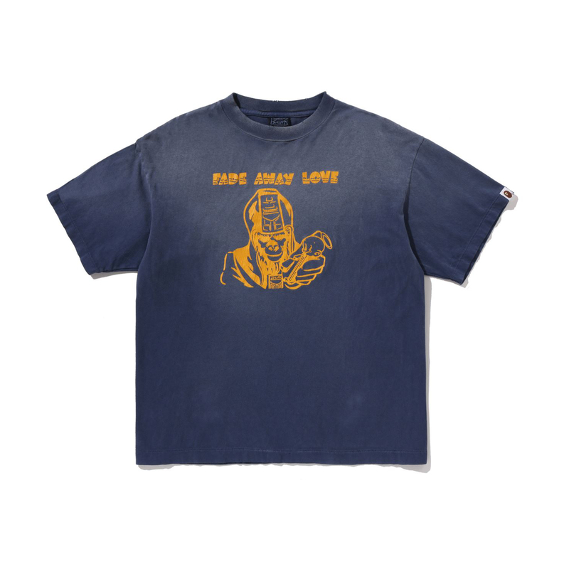 Мужская футболка A BATHING APE x Saint Mxxxxxx (серая)