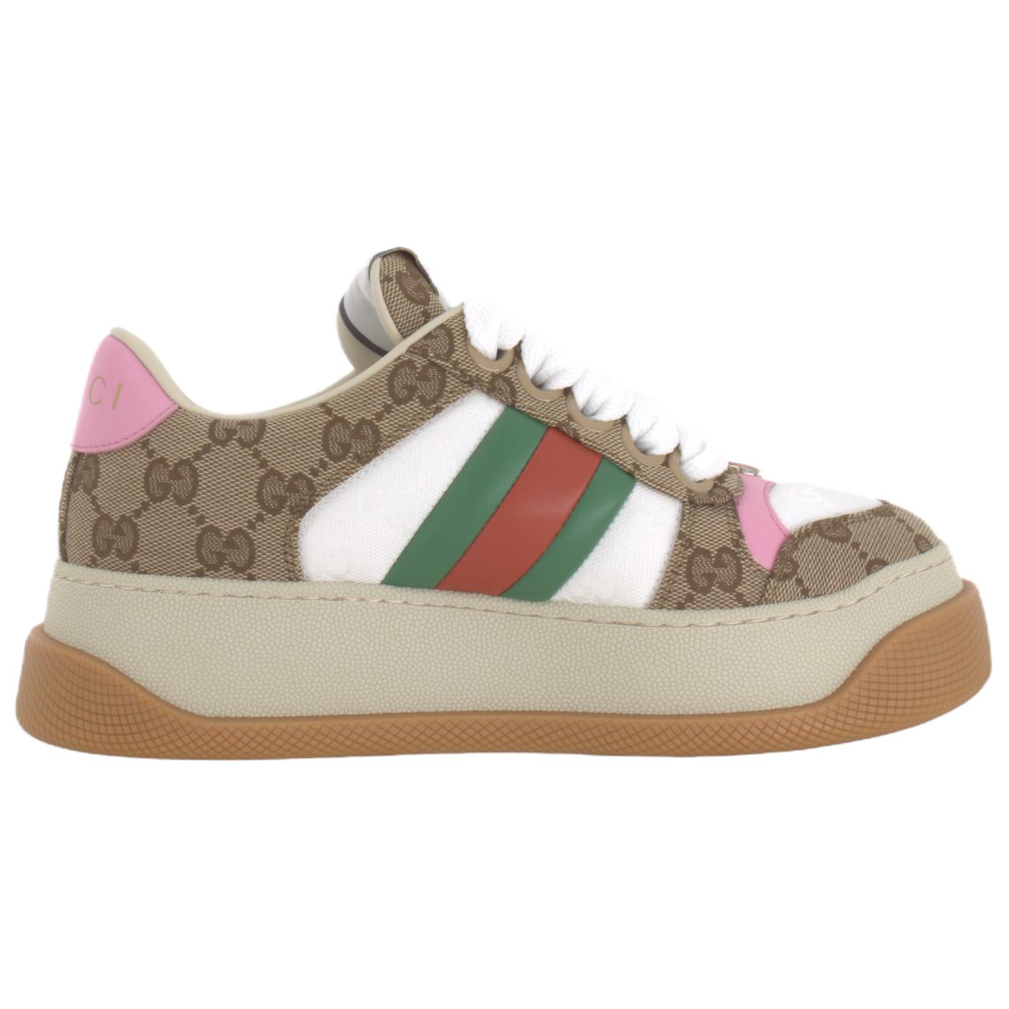 Женские кеды Gucci Screener (коричневые) — фото 2