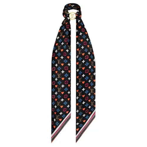 LOUIS VUITTON Carre Monogram Hair Accessory Silk Hair Bands Unisex