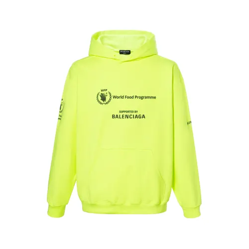 Balenciaga X WFP Sweatshirt Regular Fit Men's Neon Green