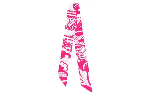 HERMES Twilly Scarves Women's Pink