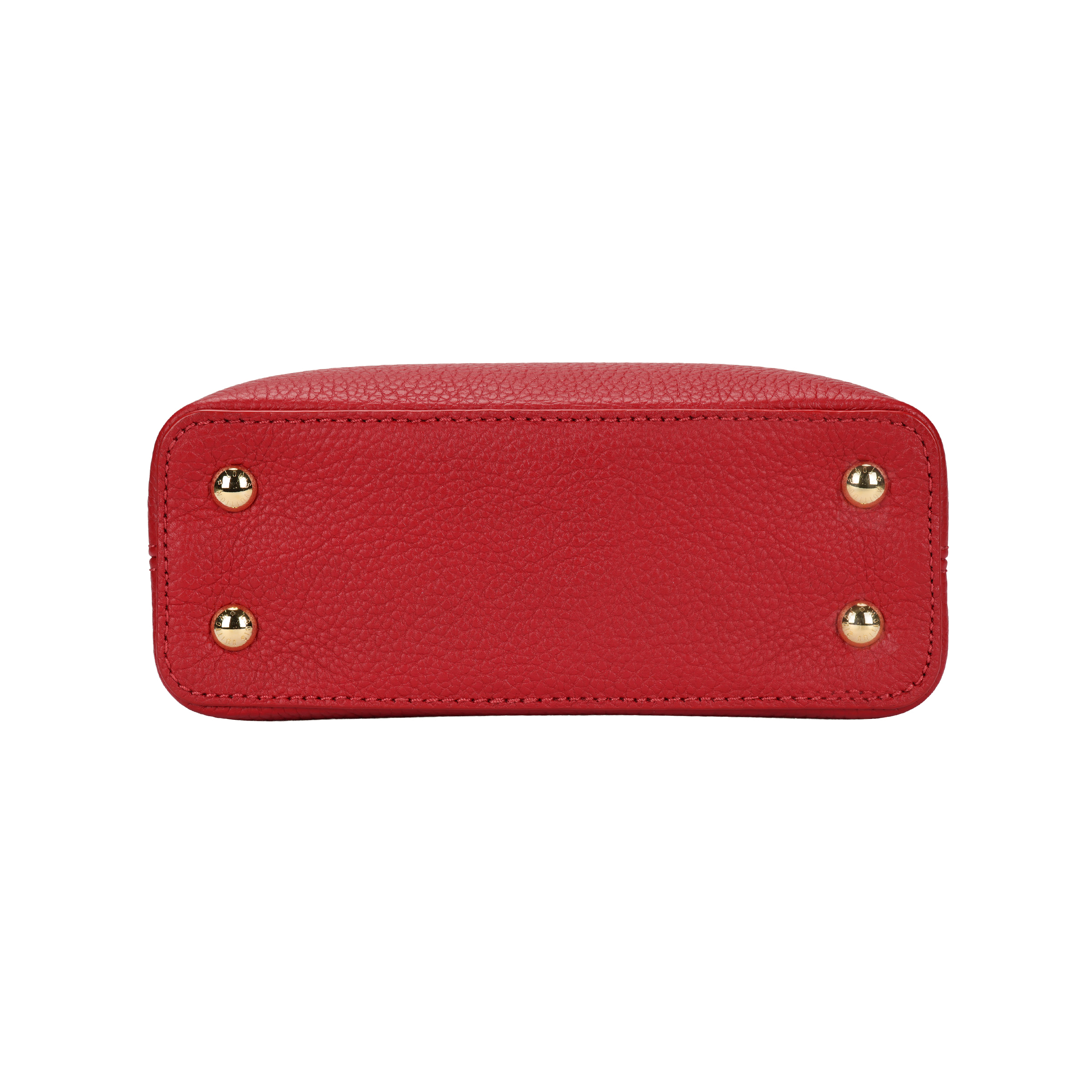 Женская сумка Louis Vuitton Capucines Mini (красная) — фото 9