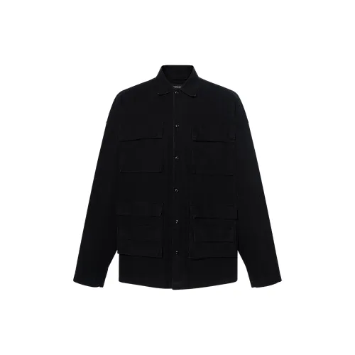 Balenciaga Shirts Men's Black Lapel Moderate Other