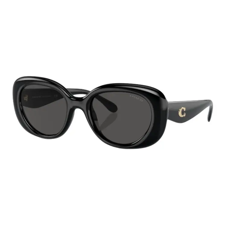 COACH Injection Molding Oval Sunglasses Women's Black