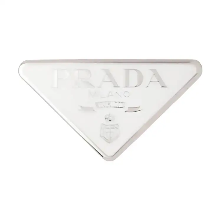 Prada triangle-logo hair clip