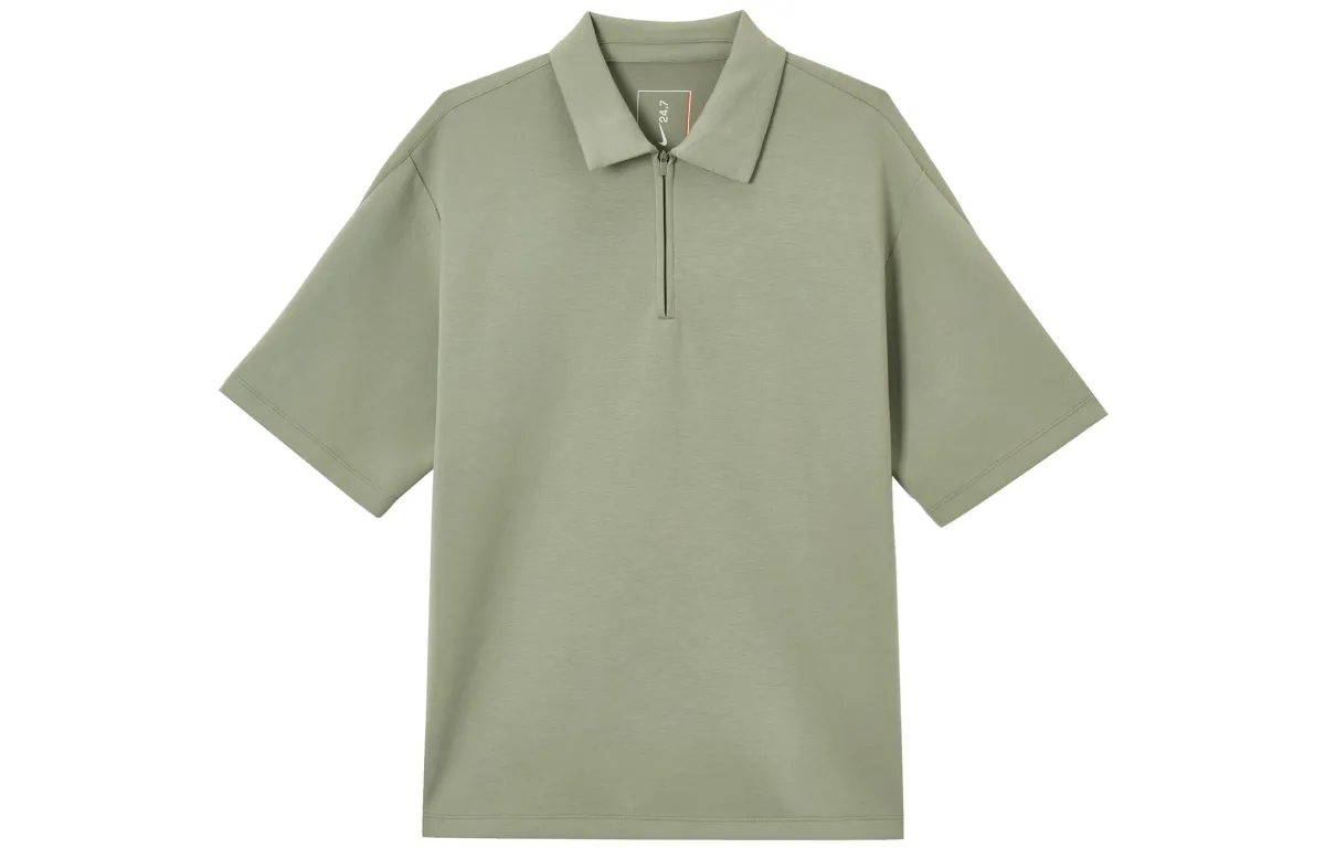 Nike Dri-Fit Polo Shirts Men's Light Army Green Lapel Moderate Other