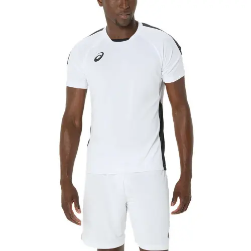 ASICS T Shirts Men's White Crew Neck