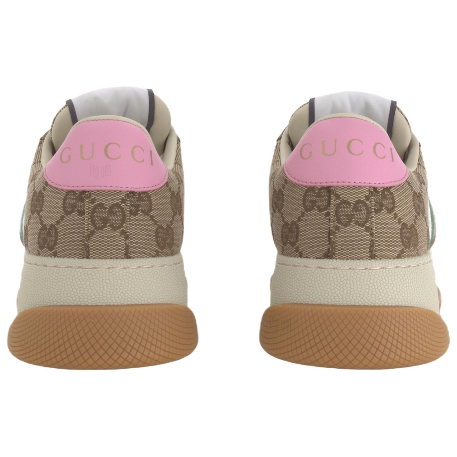 Женские кеды Gucci Screener (коричневые) — фото 5