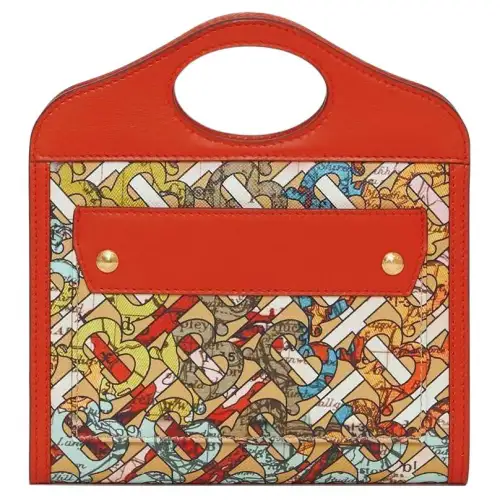 Burberry Calfskin Pocket Bag Handbag Women's Multicolor