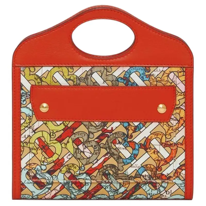 Burberry Calfskin Pocket Bag Handbag Women's Multicolor