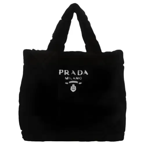 PRADA Virgin Wool Handbag Women's Black
