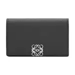 LOEWE Anagram Pebble Texture Cow Leather Business Card Holder Women's Black
