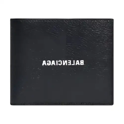 Balenciaga Calfskin Coin Purse Wallet Men's Black