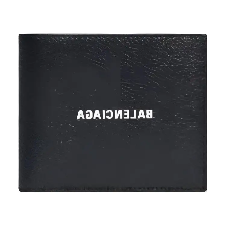 Balenciaga Calfskin Coin Purse Wallet Men's Black