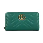 GUCCI GG Marmont Quilted Leather Wallet Women's Jadeite Green