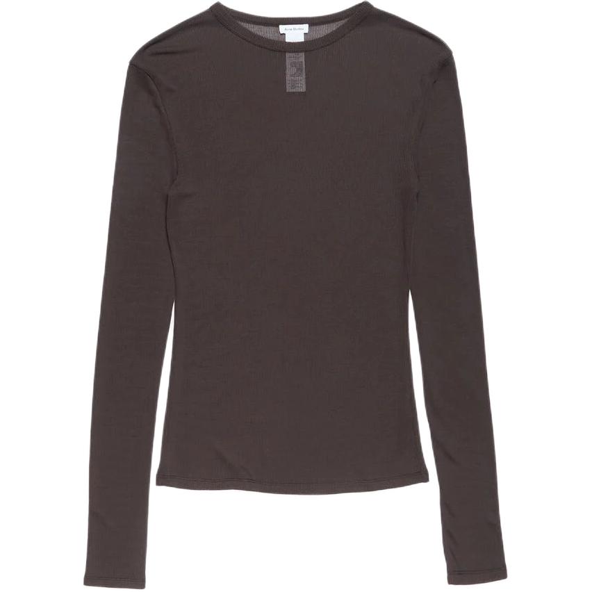 Женская футболка Acne Studios Thin Long-sleeve (черная)