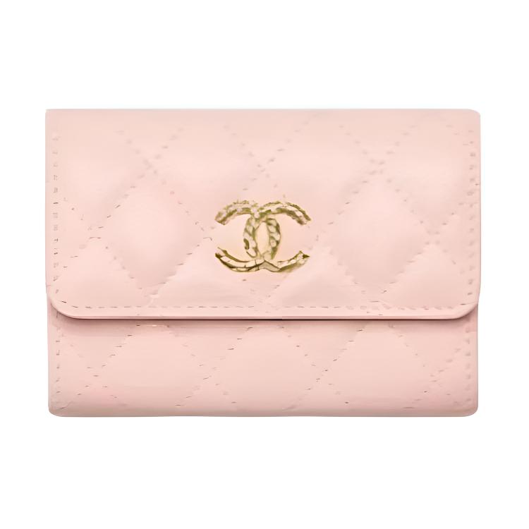 Женский кошелек Chanel Картхолдер 26P (розовый)