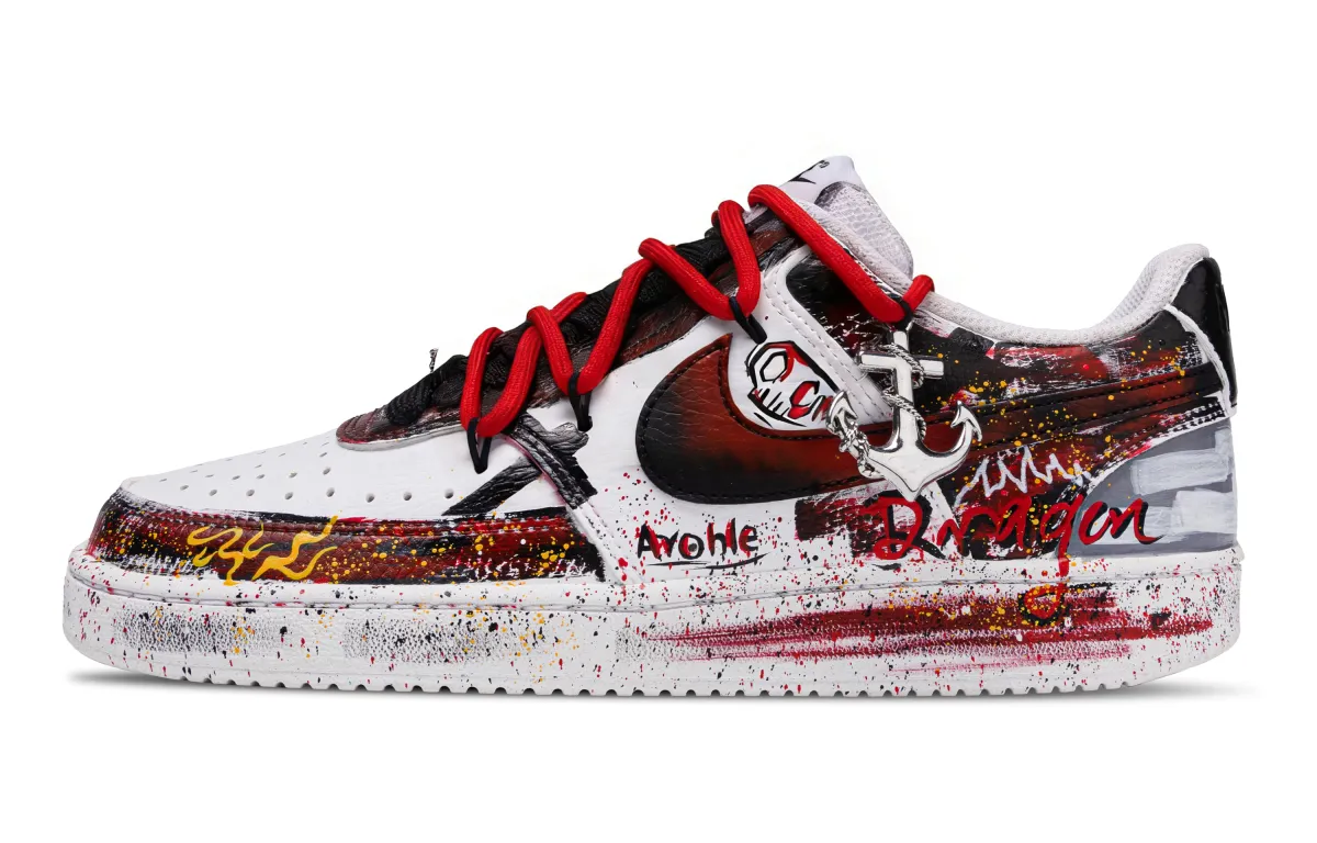 Nike Court Vision 1 On The Brink Cushioning Abrasion Resistant Balance Lightweight Low top Skateboard Shoes Men's