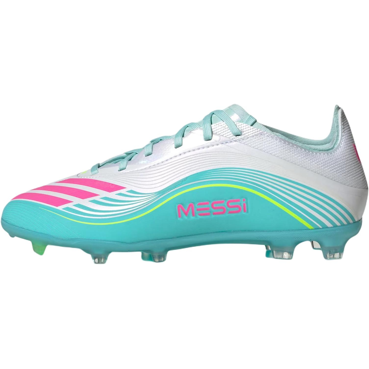 Детские бутсы adidas adidas F50 MESSI ELITE FG (бело-голубые)