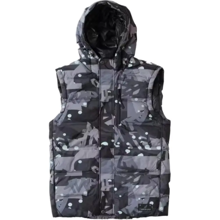 Timberland Down Vests Men's Camouflage Hooded Moderate Other