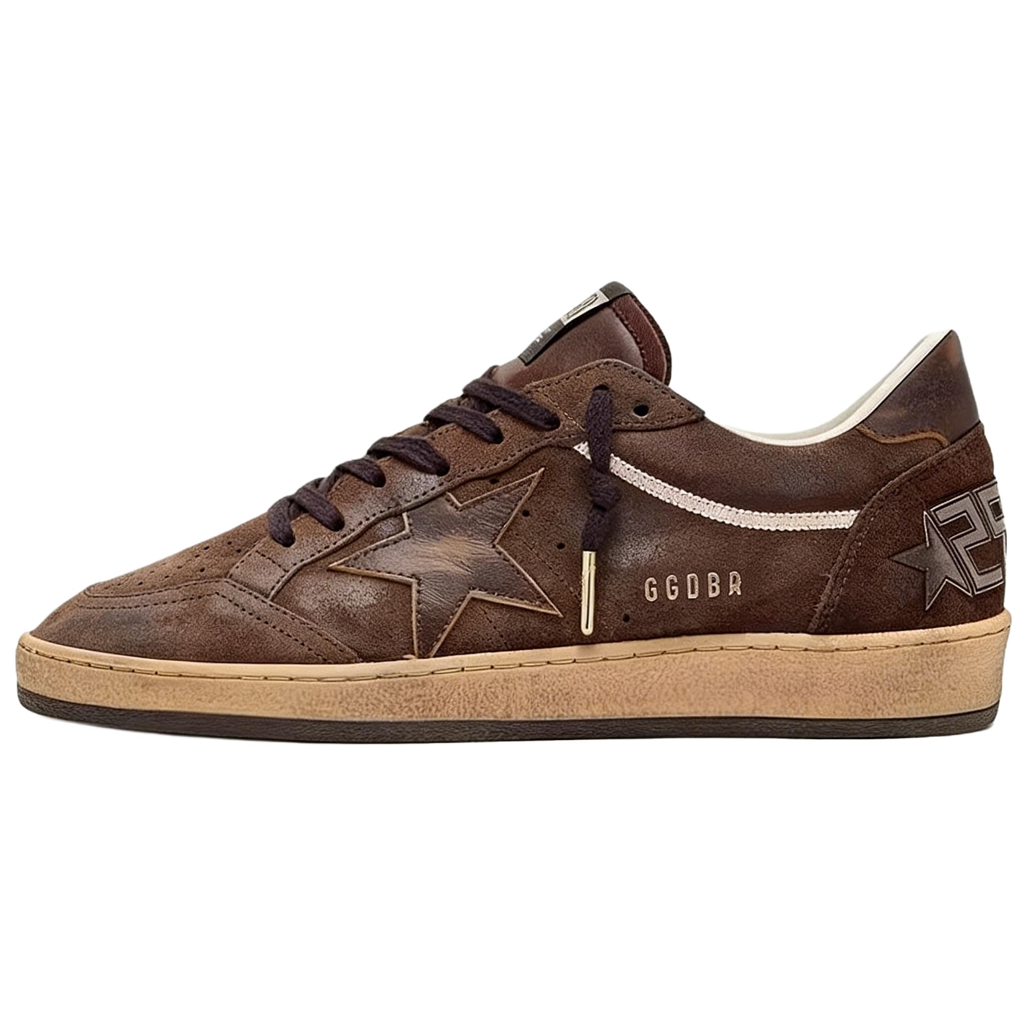 Мужские кеды Golden Goose (коричневые)