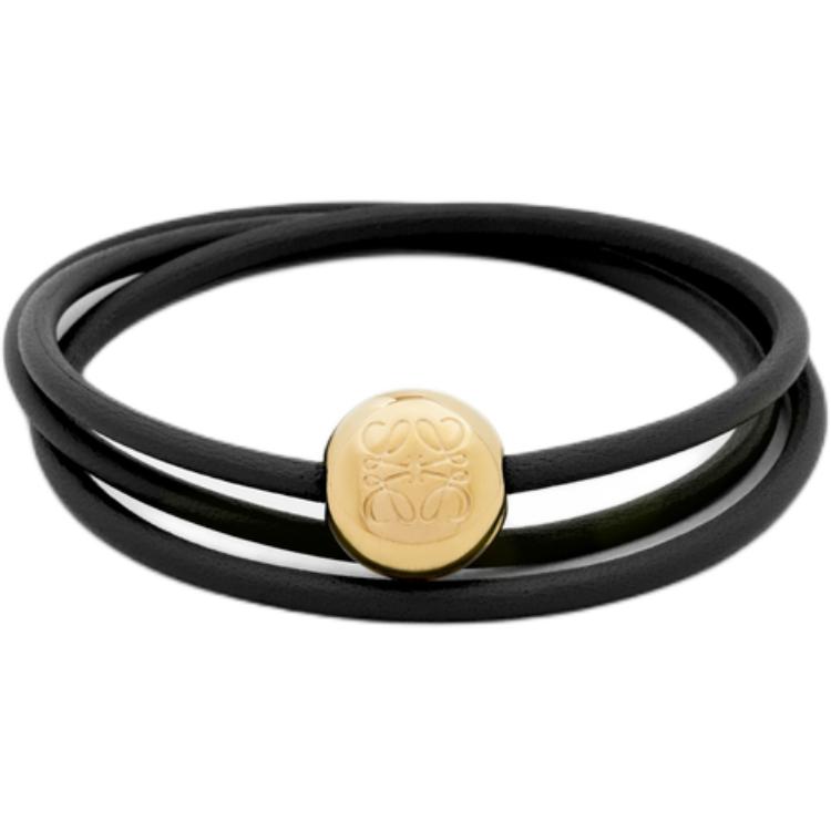 Женский браслет LOEWE LOEWE Anagram Pebble (черный)