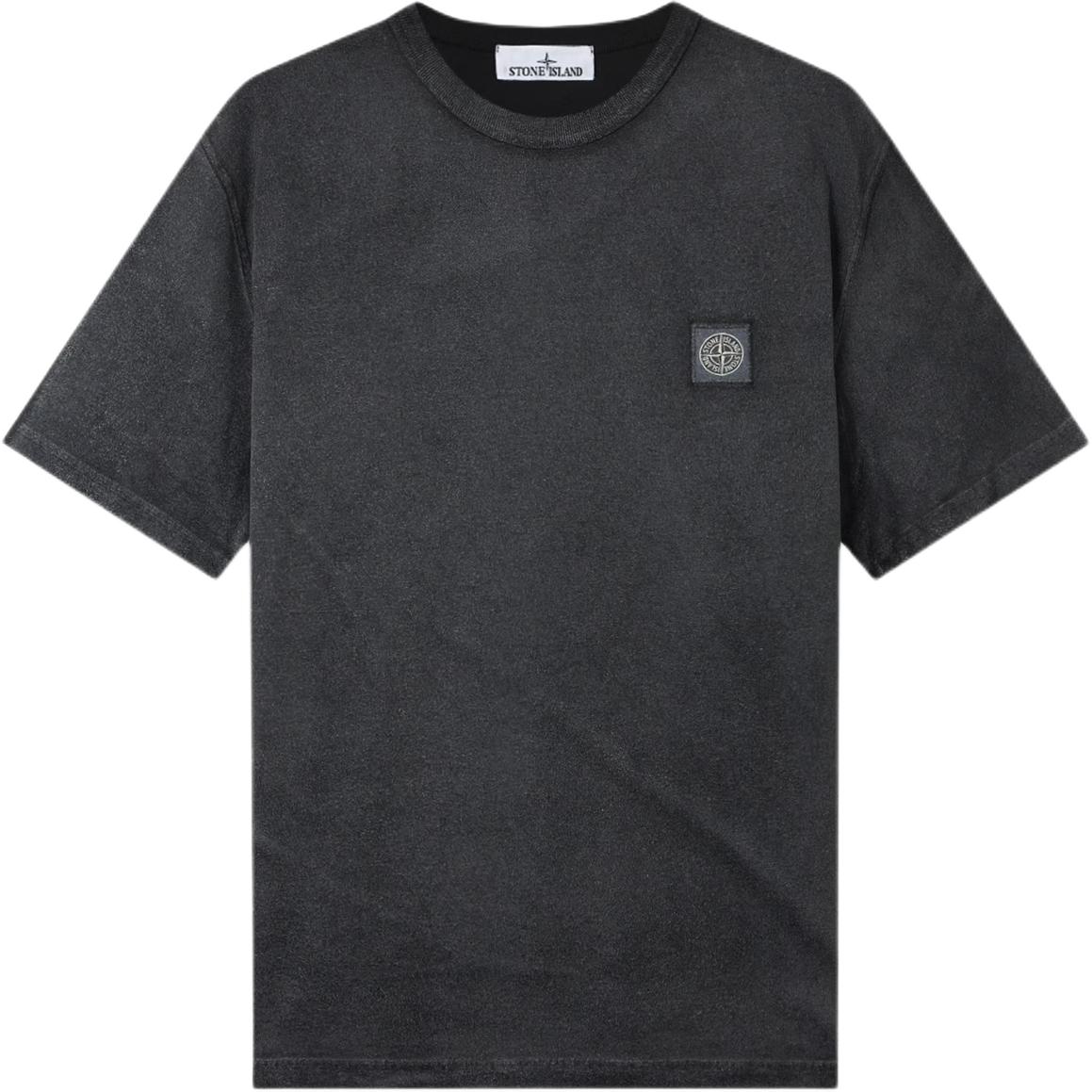 Мужская футболка STONE ISLAND (черная)
