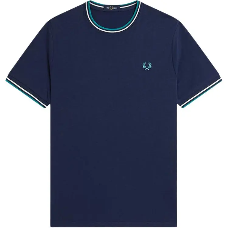 Fred Perry logo-embroidered striped T-shirt