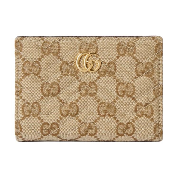 Женский кошелек Gucci GG Marmont Generation Gucci (бежево-коричневый)