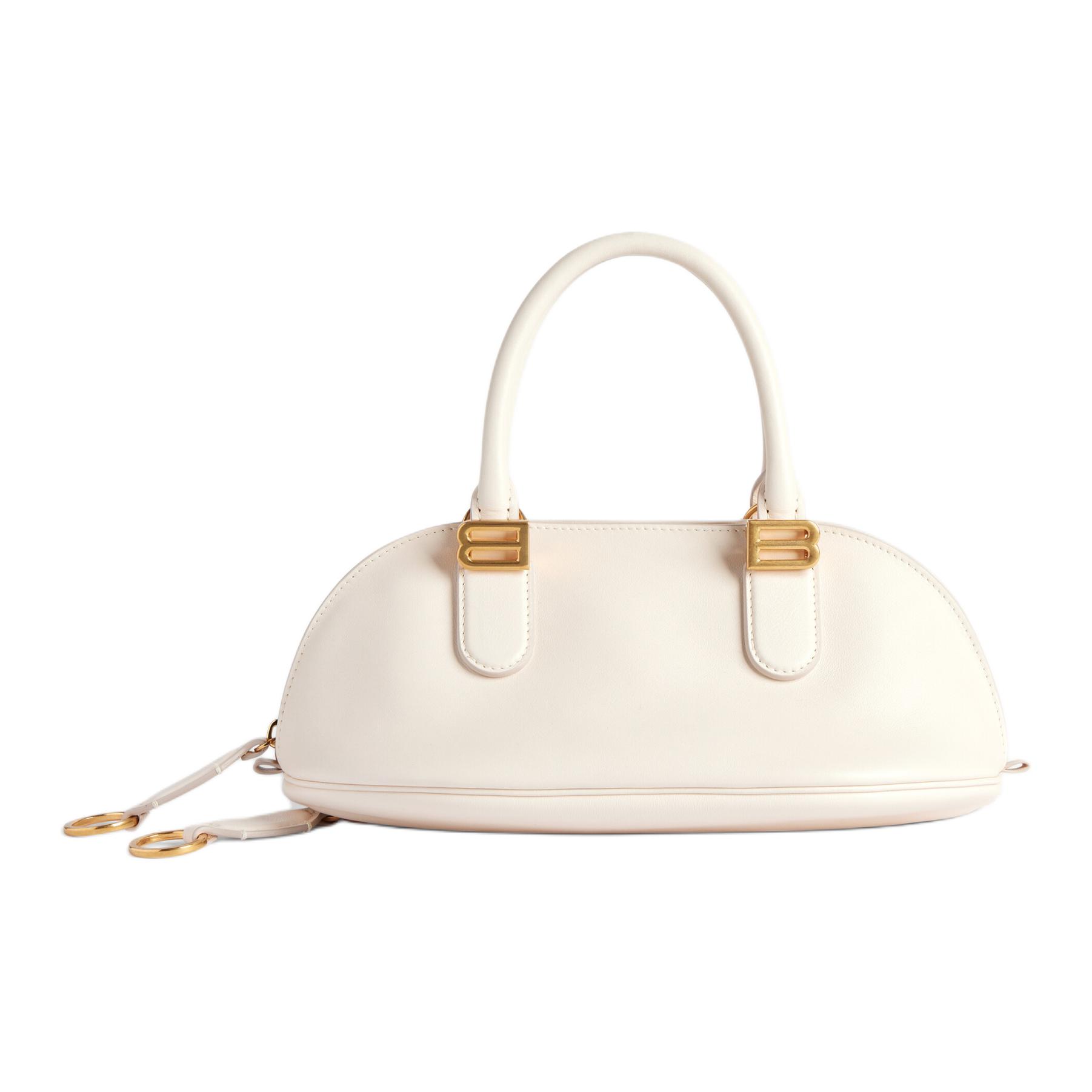 Balenciaga Retro golden adjustable accessory, removable watch strap with zipper, leather purse, small creamy bag