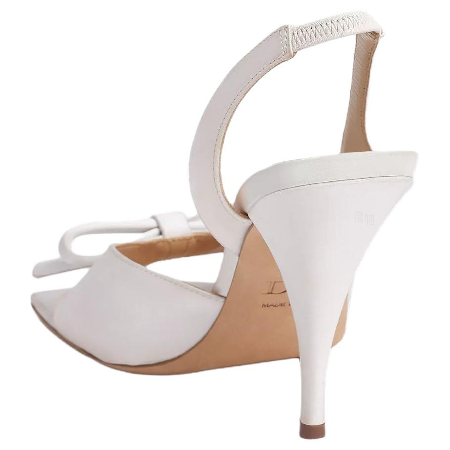 Женские сандалии Dior Bow 10cm (белые) — Белый — фото 3
