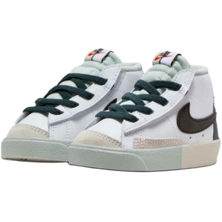 Детские кеды Nike Blazer '77 "Remix" (бело-зелено-черные) — Белыйзелёныйчёрный — фото 5